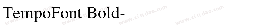 TempoFont Bold字体转换